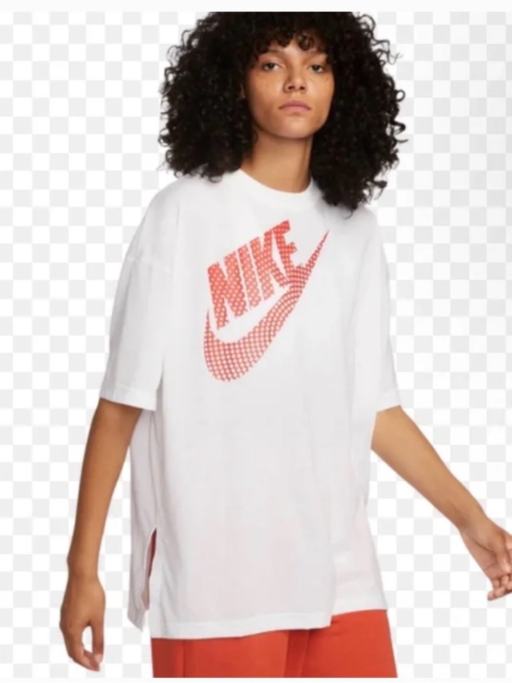 Nike White Short-Sleeve Tee with Red Dot Logo NWT size Large